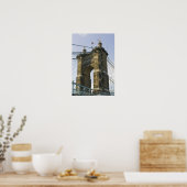 VS, Ohio, Cincinnati: Roebling Suspension Poster (Keuken)
