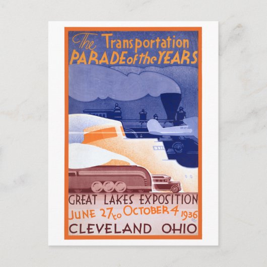 VS Ohio Expo Vintage Poster teruggezet Briefkaart (Voorkant)