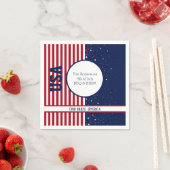 VS Onafhankelijkheid God Zegen Amerika 4th Juli Pa Servet (Insitu)