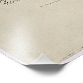 VS-onafhankelijkheidsverklaring 1823 Facsimile Foto Afdruk (Hoek)