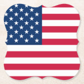 VS-Onderzetter van vlaggenpapier Verenigde Staten  Kartonnen Onderzetters (Voorkant)