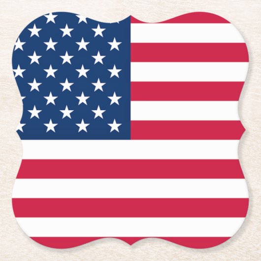 VS-Onderzetter van vlaggenpapier Verenigde Staten  Kartonnen Onderzetters (Voorkant)