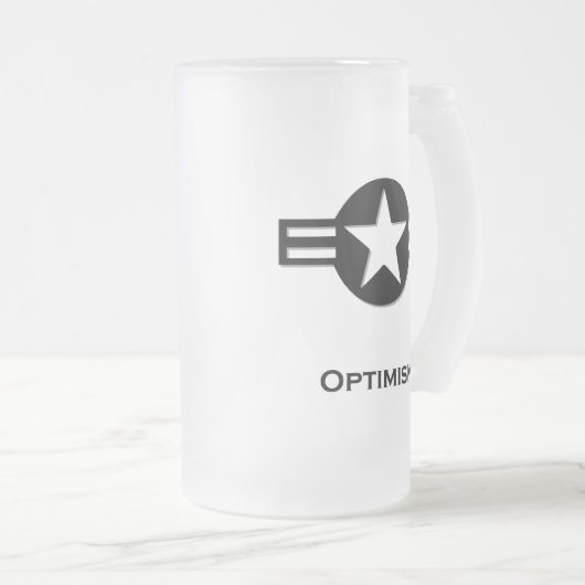 VS Optimisme zwart Matglas Bierpul (Voorkant rechts)