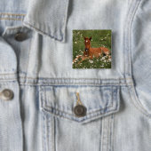 VS, Oregon, Arabische Pony. Vierkante Button 5,1 Cm (In situ)