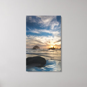 VS, Oregon, Bandon Beach. Face Rock Canvas Afdruk