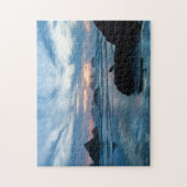 VS, Oregon, Bandon Beach. Zeemeeuw op rots Legpuzzel (Verticaal)