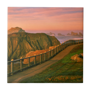 VS, Oregon, Bandon. Rotsen bekeken vanuit Trail Tegeltje