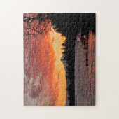 VS, Oregon. Blue Lake en Mt Hood op zonsopgang Legpuzzel (Verticaal)