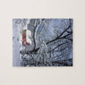 VS, Oregon, Clackamas County. Verse sneeuw bedekt Legpuzzel (Horizontaal)