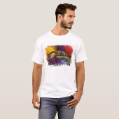 VS, Oregon, Close-up abstract van paars T-shirt (Voorkant volledig)