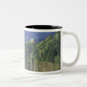 VS, Oregon, Columbia River Gorge NSA. Uitzicht op Tweekleurige Koffiemok