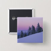 VS, Oregon, Deschutes National Forest, Schemering Vierkante Button 5,1 Cm (Voorkant /achterkant)