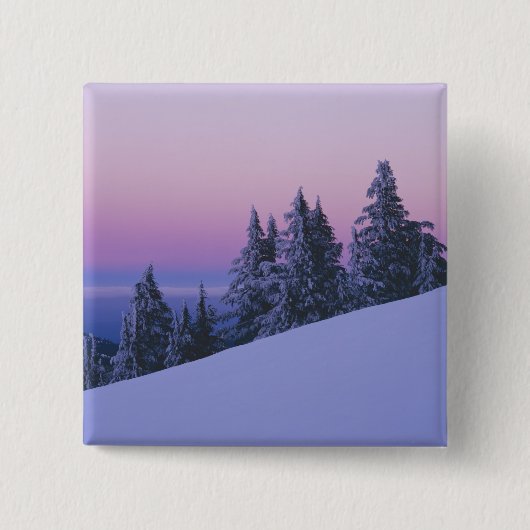 VS, Oregon, Deschutes National Forest, Schemering Vierkante Button 5,1 Cm (Voorkant)