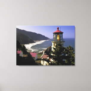 VS, Oregon, Florence. Heceta Head Lighthouse Canvas Afdruk