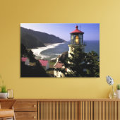 VS, Oregon, Florence. Heceta Head Lighthouse Canvas Afdruk (Insitu (Woonkamer))
