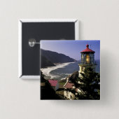 VS, Oregon, Florence. Heceta Head Lighthouse Vierkante Button 5,1 Cm (Voorkant /achterkant)