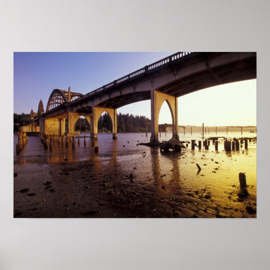 VS, Oregon, Florence. Siuslaw-brug en Poster (Voorkant)