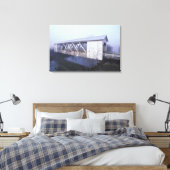 VS, Oregon. Gilkey overdekte brug overspant Canvas Afdruk (Insitu (Slaapkamer))