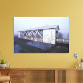 VS, Oregon. Gilkey overdekte brug overspant Canvas Afdruk (Insitu (Woonkamer))
