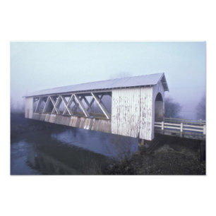 VS, Oregon. Gilkey overdekte brug overspant Foto Afdruk