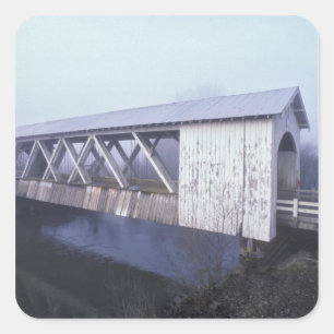 VS, Oregon. Gilkey overdekte brug overspant Vierkante Sticker