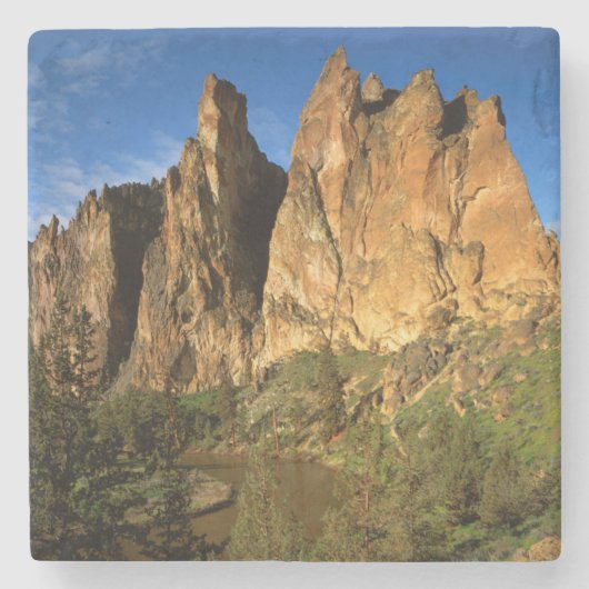 VS, Oregon, Granite Cliffs bij Smith Rock State Stenen Onderzetter (Voorkant)