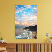 VS, Oregon. Heceta Head Lighthouse 's ochtends Canvas Afdruk (Insitu (Woonkamer))