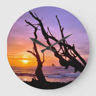 VS, Oregon, Kaap Meares. Zonsondergang Grote Klok