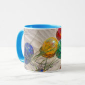 VS, Oregon. Kleurrijke glasvezel op zand duin Mok (Voorkant links)