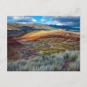 VS, Oregon. Landschap van de geschilderde heuvels Briefkaart