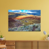 VS, Oregon. Landschap van de geschilderde heuvels Canvas Afdruk (Insitu (Woonkamer))