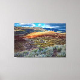 VS, Oregon. Landschap van de geschilderde heuvels Canvas Afdruk