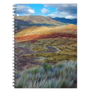 VS, Oregon. Landschap van de geschilderde heuvels Notitieboek