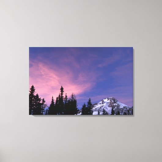 VS, Oregon, Mount Hood vanuit Timberline Canvas Afdruk (Voorkant)