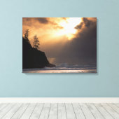 VS, Oregon, nabij Oswald West State Park, Laat Canvas Afdruk (Insitu (Houten vloer))