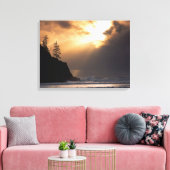 VS, Oregon, nabij Oswald West State Park, Laat Canvas Afdruk (Insitu (Woonkamer))