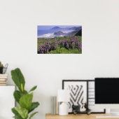 VS, Oregon, Nesika Beach. Lupine en Oregon Poster (Thuiskantoor)