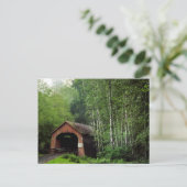 VS, Oregon. Overdekte brug over de Noordvork Briefkaart (Staand voorkant)