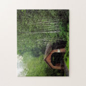 VS, Oregon. Overdekte brug over de Noordvork Legpuzzel (Verticaal)