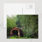 VS, Oregon. Overdekte brug over North Fork Briefkaart (Voorkant / Achterkant)