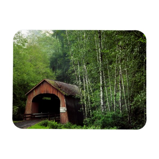 VS, Oregon. Overdekte Brug Over North Fork Magneet (Horizontaal)