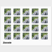 VS, Oregon, Proxy Falls. Proxy Falls stroomt Vierkante Sticker (Vel)