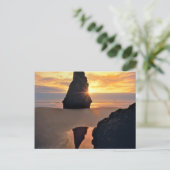 VS, Oregon. Rock-formatie op zonsondergang Briefkaart (Staand voorkant)