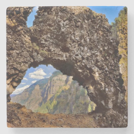 VS, Oregon. Rock of Ages Arch in Columbia Stenen Onderzetter (Voorkant)