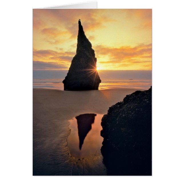 VS, Oregon. Rotsformatie bij zonsondergang (Voorkant)