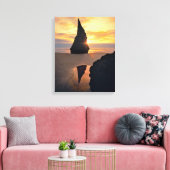 VS, Oregon. Rotsformatie bij zonsondergang Canvas Afdruk (Insitu (Woonkamer))