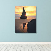 VS, Oregon. Rotsformatie bij zonsondergang Canvas Afdruk (Insitu (Houten vloer))