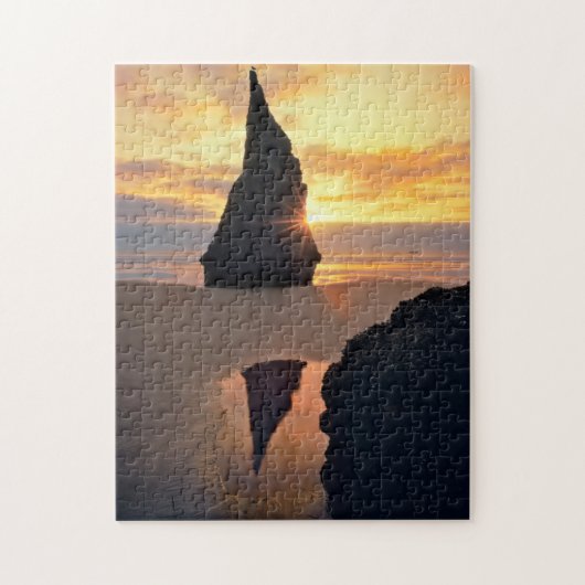 VS, Oregon. Rotsformatie bij zonsondergang Legpuzzel (Verticaal)