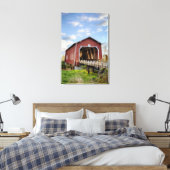 VS, Oregon, Scio, Shimanek-brug Canvas Afdruk (Insitu (Slaapkamer))