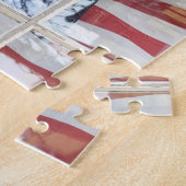 VS, Oregon, Shaniko. Markering in venster naast Legpuzzel (Zijkant)